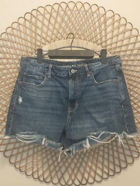American Eagle Tomgirl Denim Shorts Dark Wash Size 12